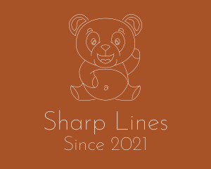 Chubby Panda Line logo design