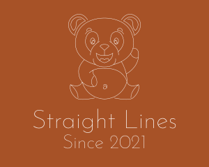 Chubby Panda Line logo design