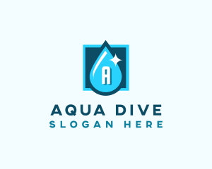 Aqua Water Droplet logo design