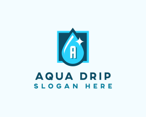 Aqua Water Droplet logo design