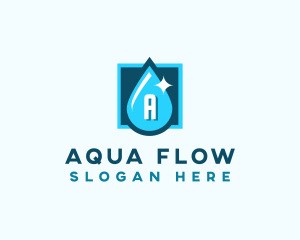 Aqua Water Droplet logo design