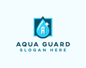 Aqua Water Droplet logo design