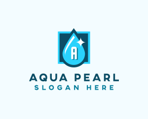 Aqua Water Droplet logo design