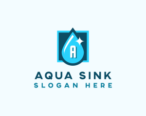 Aqua Water Droplet logo design