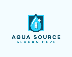 Aqua Water Droplet logo design