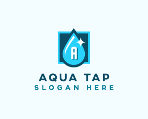 Aqua Water Droplet logo design