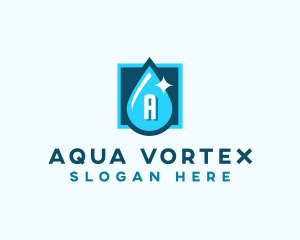 Aqua Water Droplet logo design