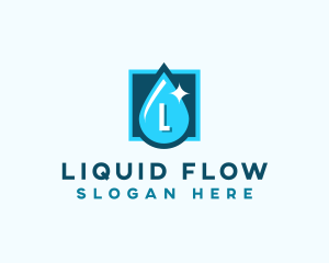 Aqua Water Droplet logo design