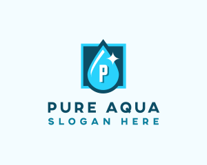 Aqua Water Droplet logo design