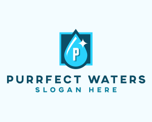 Aqua Water Droplet logo design