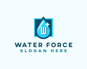 Aqua Water Droplet logo