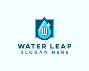 Aqua Water Droplet logo design