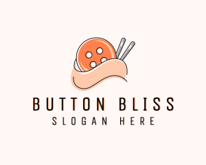 Sewing Button Needle Thread  logo design