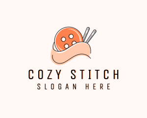 Sewing Button Needle Thread  logo design