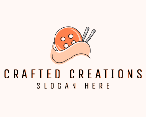 Sewing Button Needle Thread  logo design