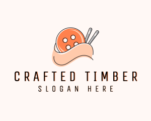 Sewing Button Needle Thread  logo design