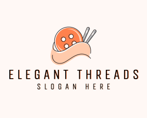 Sewing Button Needle Thread  logo design