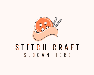 Sewing Button Needle Thread  logo design