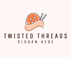 Sewing Button Needle Thread  logo design