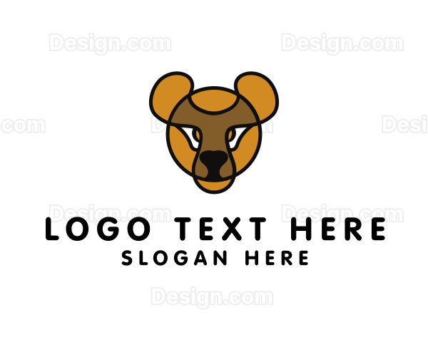 Teddy Bear Outline Logo
