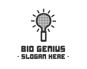 Light Bulb Racket logo design