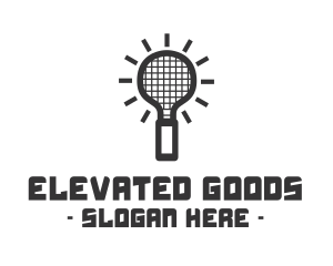 Light Bulb Racket logo design