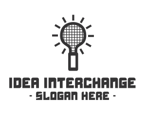 Light Bulb Racket logo design