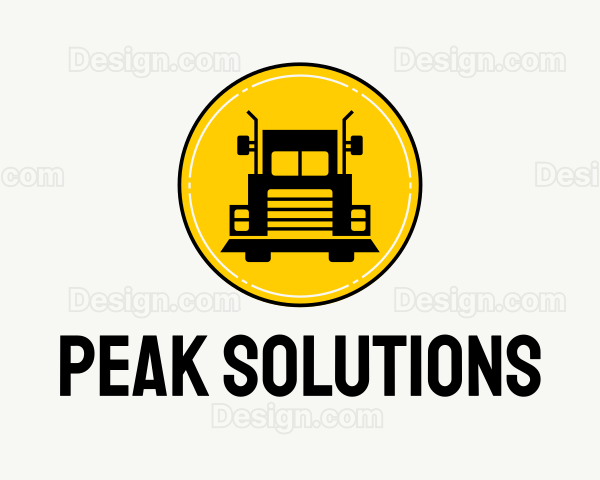 Trailer Truck Transportation Logo