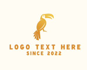 Golden Toucan Bird logo