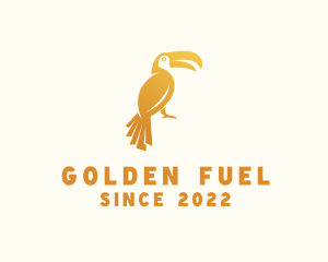 Golden Toucan Bird logo design