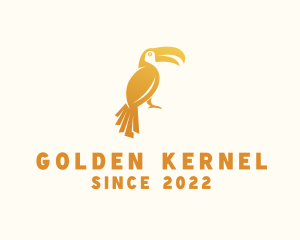 Golden Toucan Bird logo design