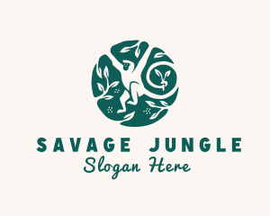 Monkey Wildlife Conservation Jungle logo design