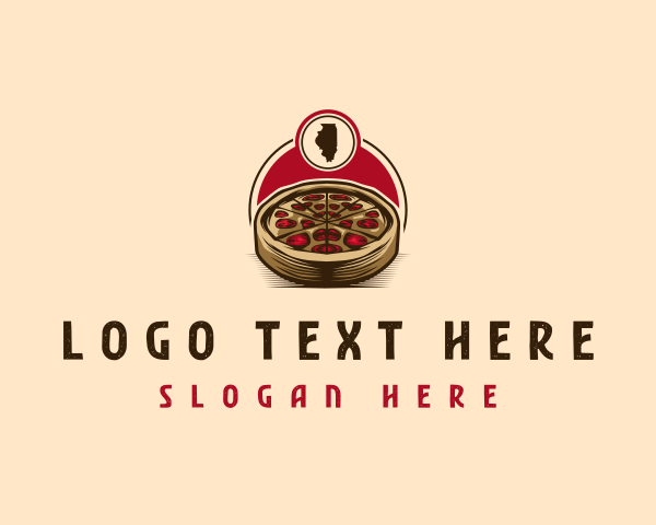 Deep Dish Pizza logo example 2