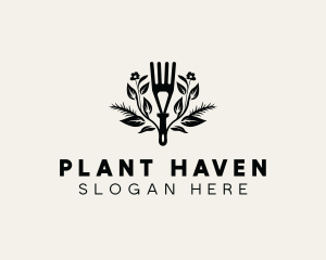 Garden Trowel Plant  logo design