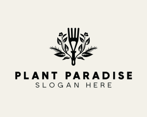 Garden Trowel Plant  logo design