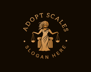 Female Law Scale logo design