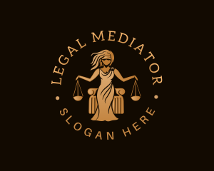 Female Law Scale logo design