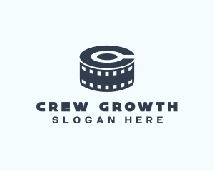Blue Film Reel Letter C logo