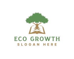 Eco Tree Book Academy logo design