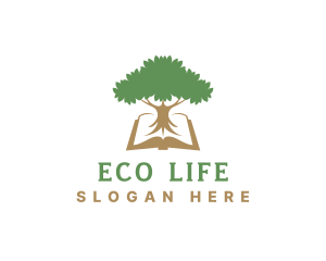 Eco Tree Book Academy logo design