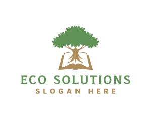 Eco Tree Book Academy logo design