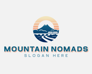 Mountain Train Travel logo design