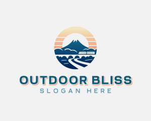 Mountain Train Travel logo design