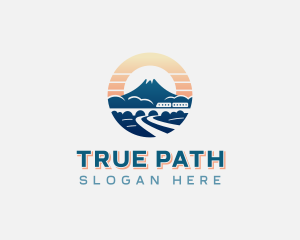 Mountain Train Travel logo design