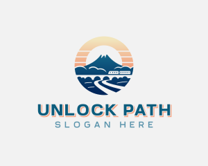 Mountain Train Travel logo design