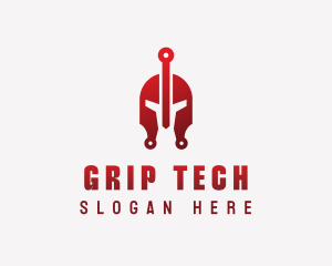 Circuit Spartan Helmet logo design