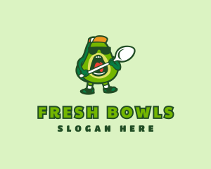 Cool Avocado Spoon  logo design