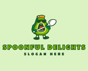 Cool Avocado Spoon  logo design