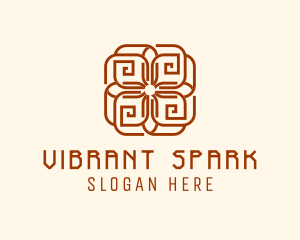 Tribal Mayan Flower Logo