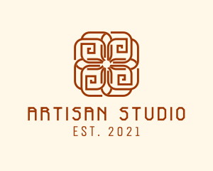 Tribal Mayan Flower logo design